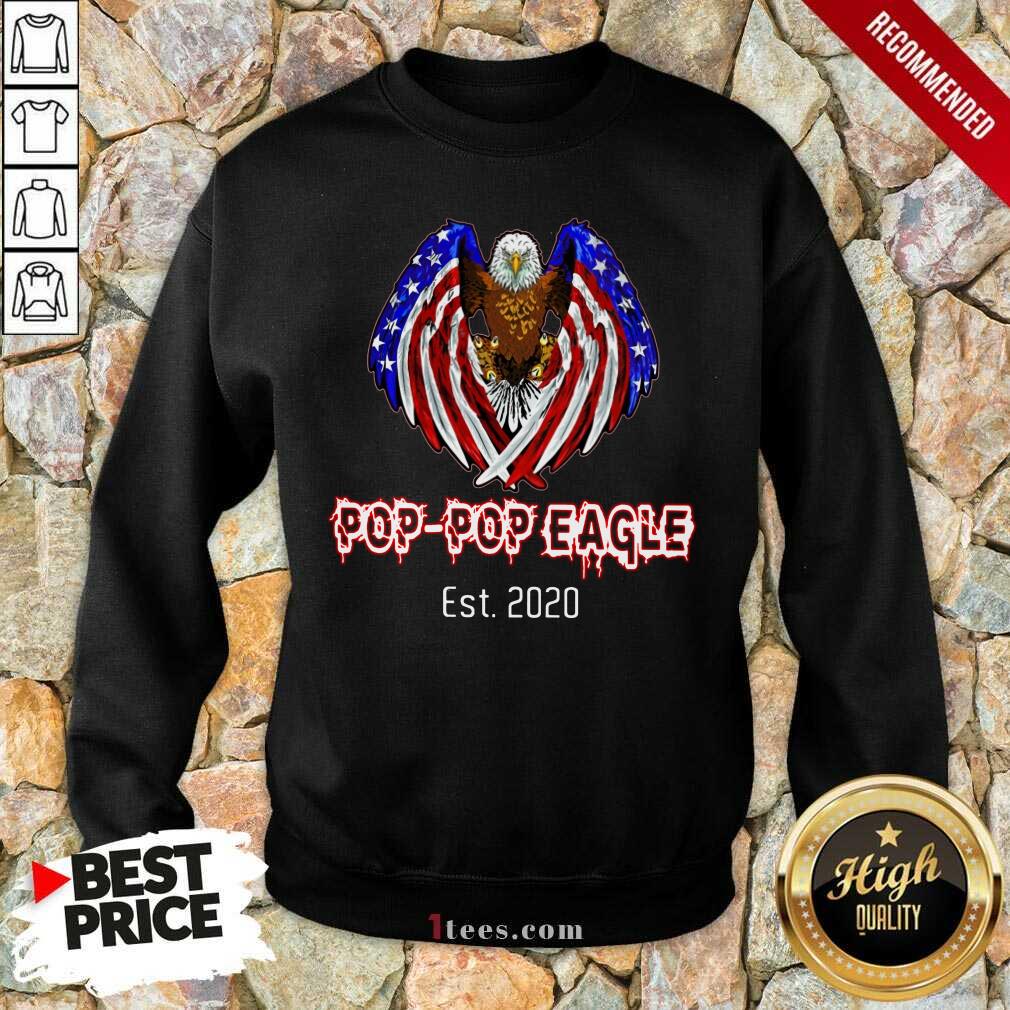 Pop-Pop Eagle American Flag Est 2020 Sweatshirt