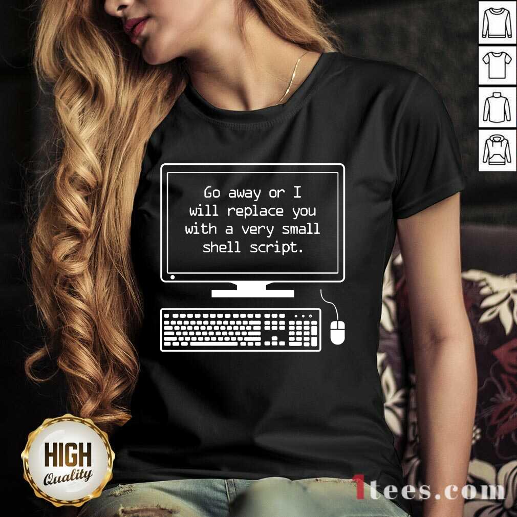 Replace You With A Very Small Shell Script V-neck