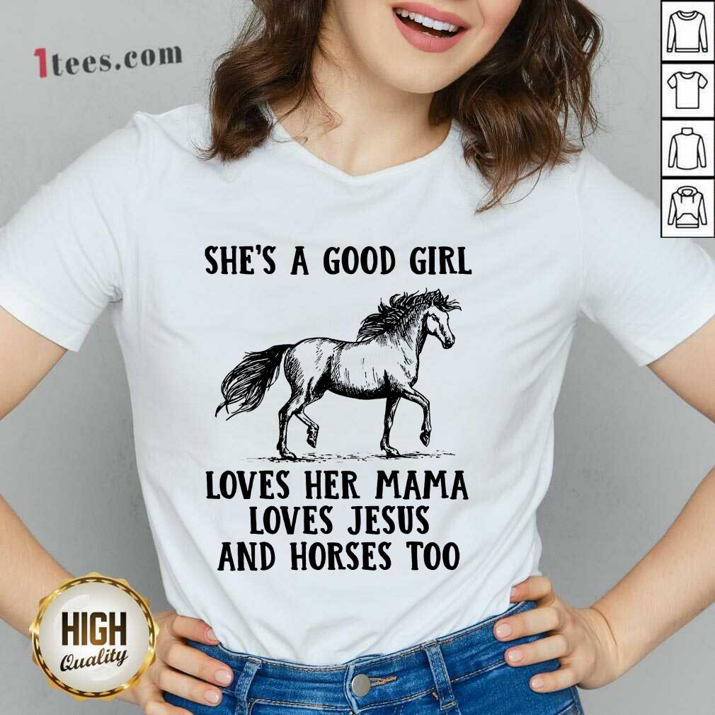 She's A Good Girl Horses V-neck