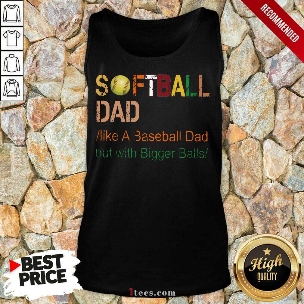 Softball Dad Like A Baseball Vintage Tank Top