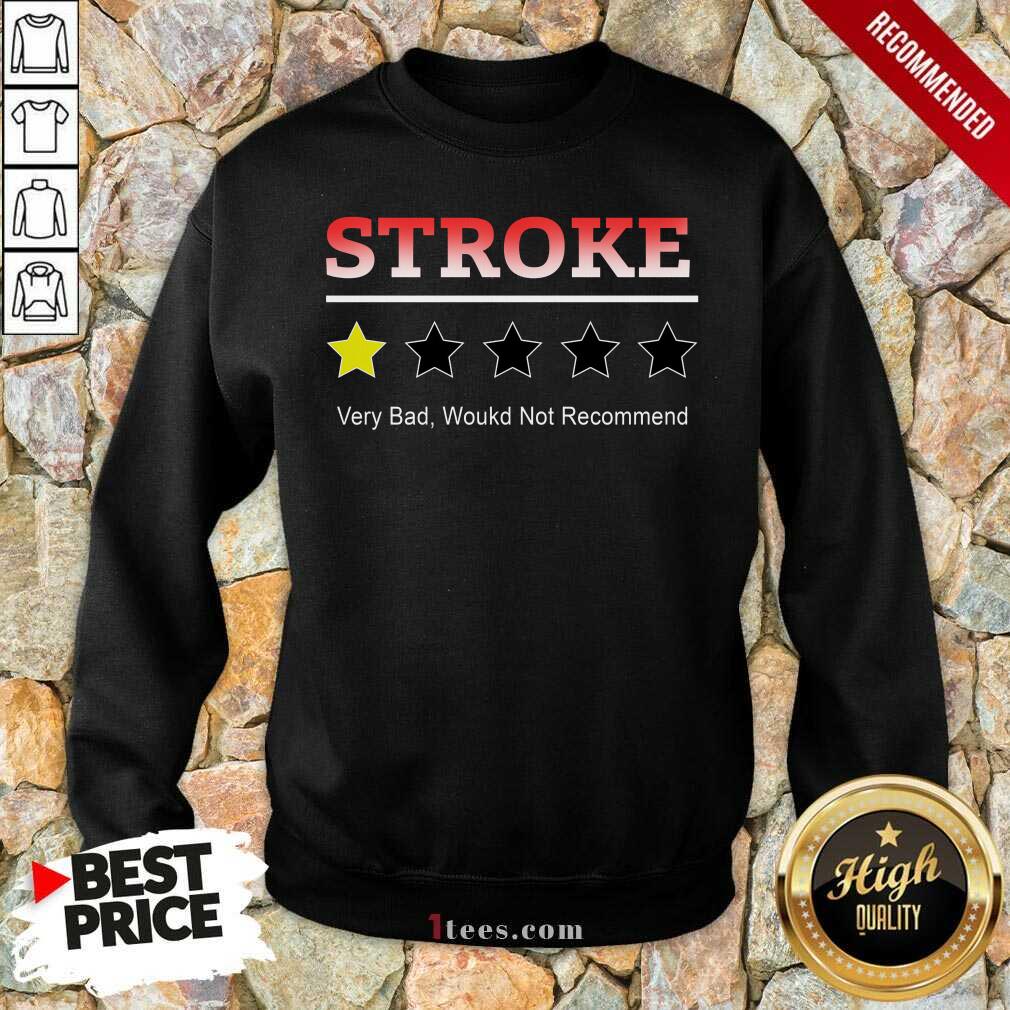 Stroke Rating Star Very Bad Would Not Recommend Sweatshirt