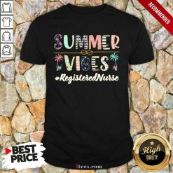 Summer Vibes Palm Tree Registered Nurse Shirt