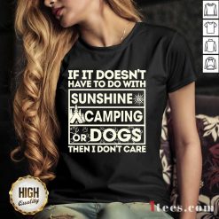 Sunshine Camping Or Dogs V-neck