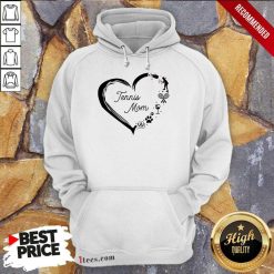 Tennis Mom Heart Wine Dog Paw And Flip Flop Hoodie