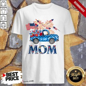 Truck Mom 4th Of July American Flag Shirt