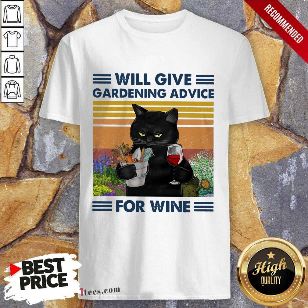 Will Give Gardening Advice Cat Vintage Shirt