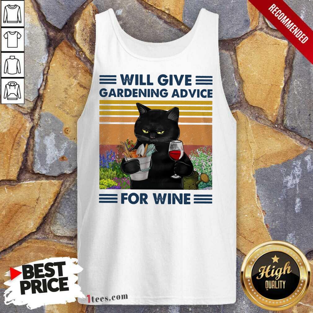 Will Give Gardening Advice Cat Vintage Tank Top