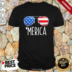4th of July Merica Sunglasses All America USA Flag Shirt