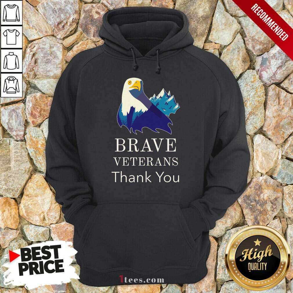 Brave Veterans Thank You Eagle Hoodie