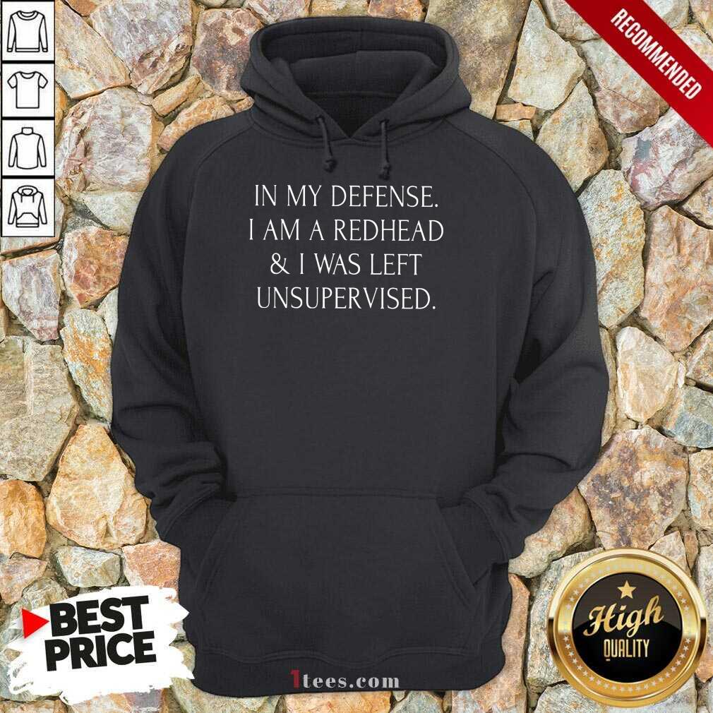 In My Defense I Am A Redhead And I Was Left Unsupervised Hoodie