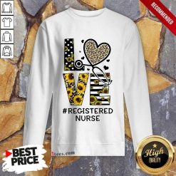 Registered Nurse Love Nurse Life Sunflower Leopard Sweatshirt