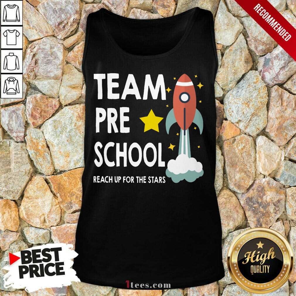 Team Preschool Reach Up For The Stars Astronaut Spaceship Tank Top
