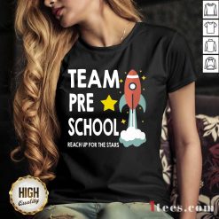 Team Preschool Reach Up For The Stars Astronaut Spaceship V-neck