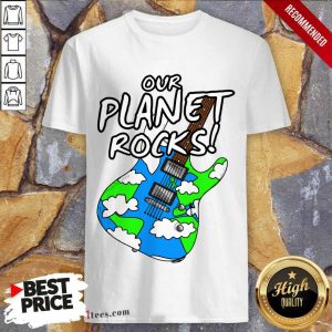 Our Planet Rocks Guitar Shirt