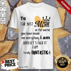 To The Best Mom I Am And Let's Face It I Am Totally Fantastic Shirt