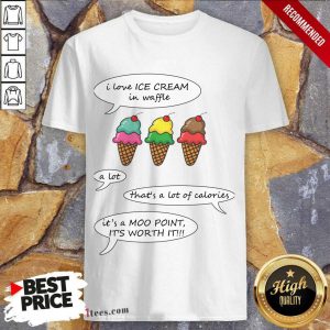 I Love Ice Cream In Waffle Shirt