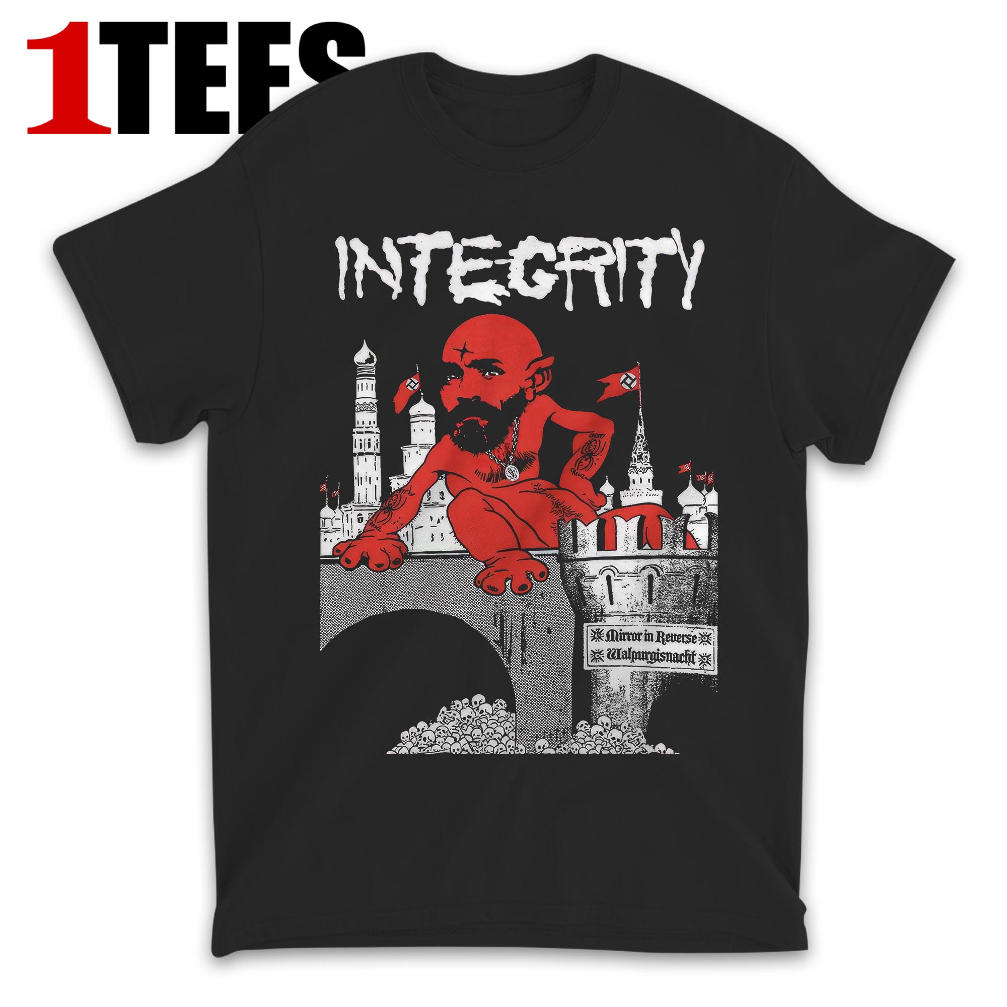 Integrity Reverse Red Evil Black T-Shirt - Front