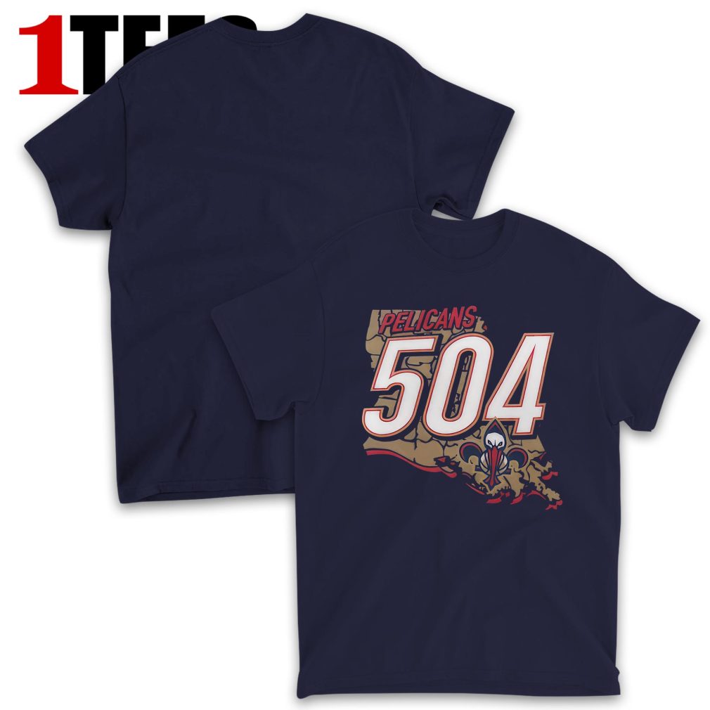 Navy New Orleans Pelicans Full Court Press Vintage Tee T-Shirt