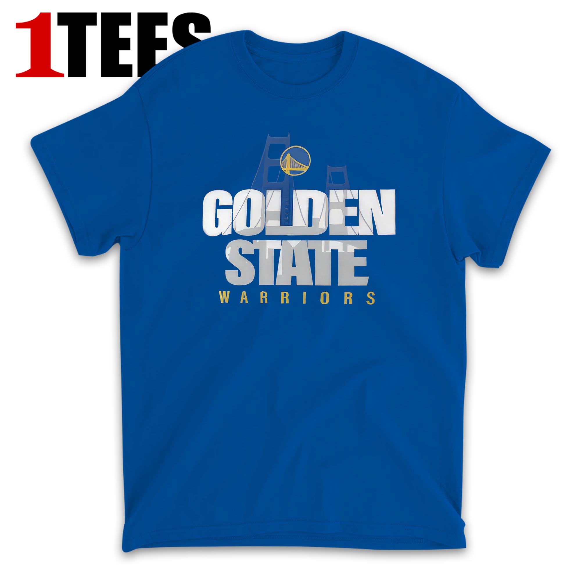 Royal Golden State Warriors Pick & Roll Coverage Vintage Tee T-Shirt - Front