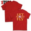 Red Atlanta Hawks Lift As We Fly Full Court Press T-Shirt