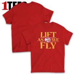 Red Atlanta Hawks Lift As We Fly Full Court Press T-Shirt