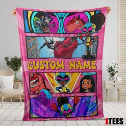 Prehistoric Adventure Girl Warrior Blanket - Customize Blanket