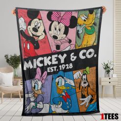 Vintage Mickey & Co 1928 Blanket - Customize Blanket