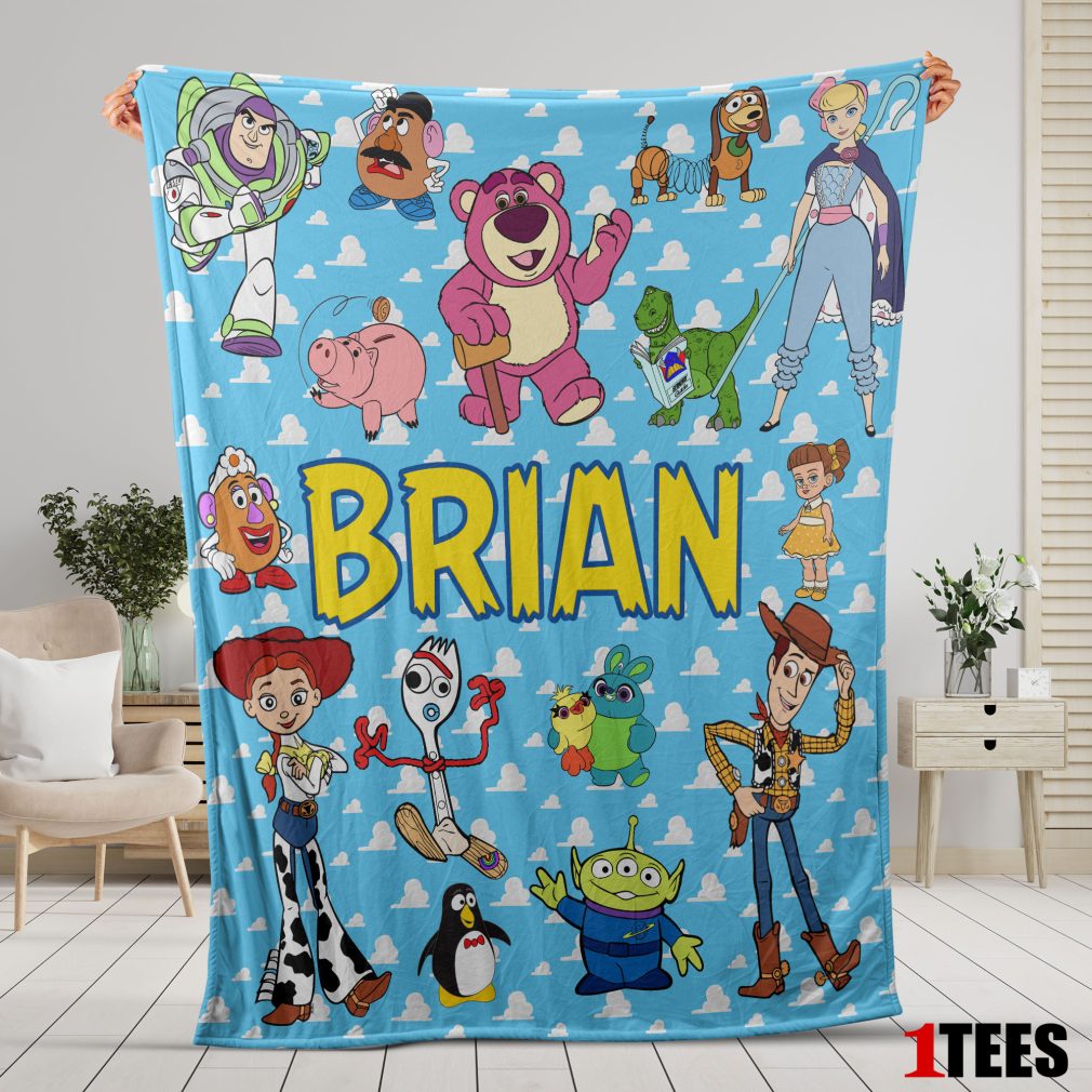 Disney Cartoon Toy Story Velveteen Blanket - Customize Blanket