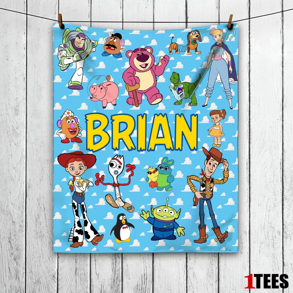Disney Cartoon Toy Story Velveteen Blanket - Customize Blanket