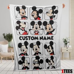 Disney Mickey And Friends Mickey Mouse Moods Blanket - Customize Blanket