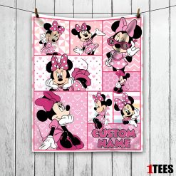 Disney Minnie Mouse And Friends Minnie Mouse Moods Blanket - Customize Blanket