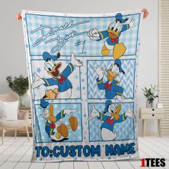Disney Donald Duck with Signature And Friends Donald Duck Moods Blanket - Customize Blanket
