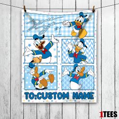 Disney Donald Duck with Signature And Friends Donald Duck Moods Blanket - Customize Blanket