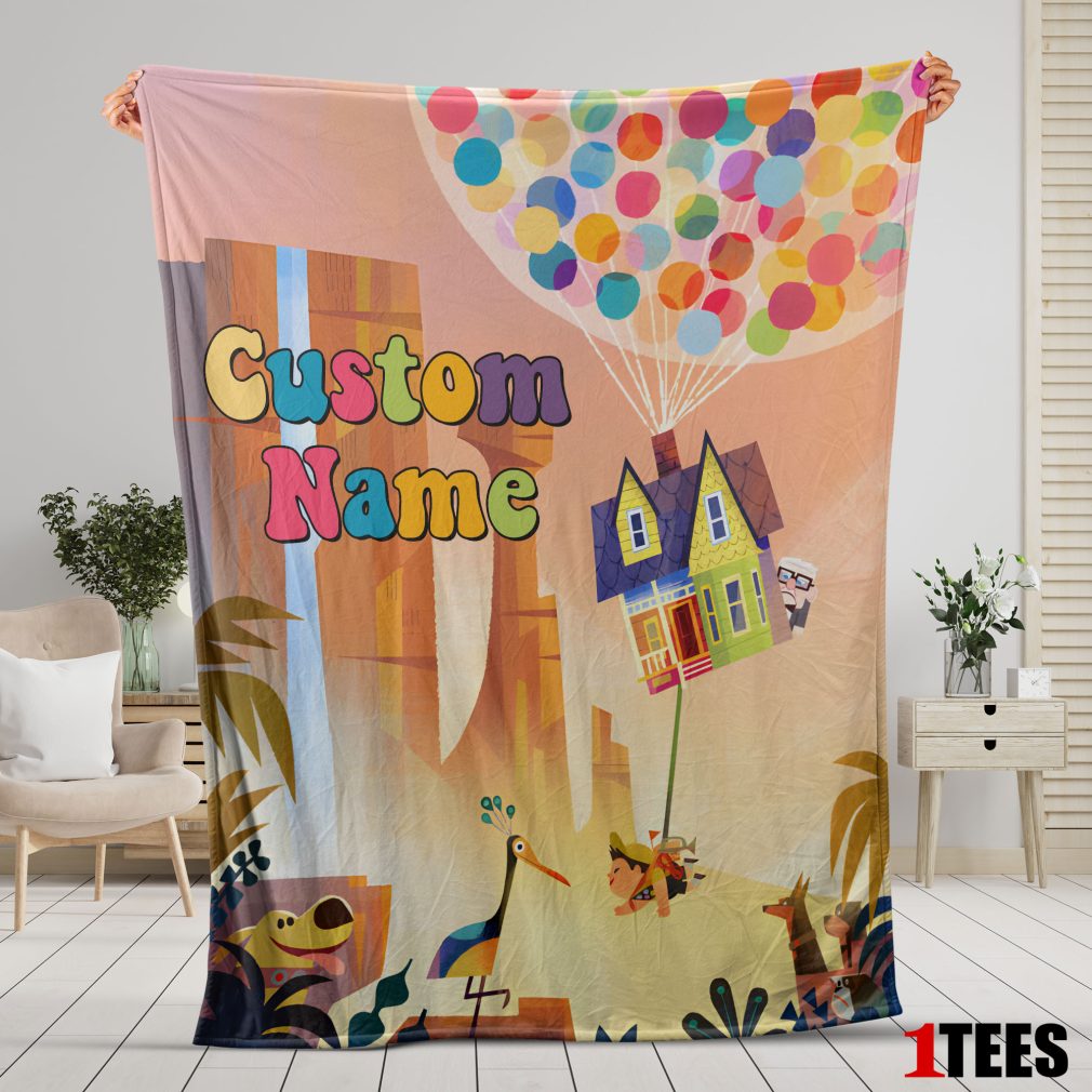 Disney Pixar Up with our Balloons and Sky with House Movie Blanket - Customize Blanket