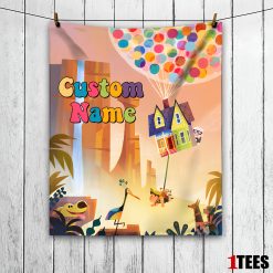 Disney Pixar Up with our Balloons and Sky with House Movie Blanket - Customize Blanket