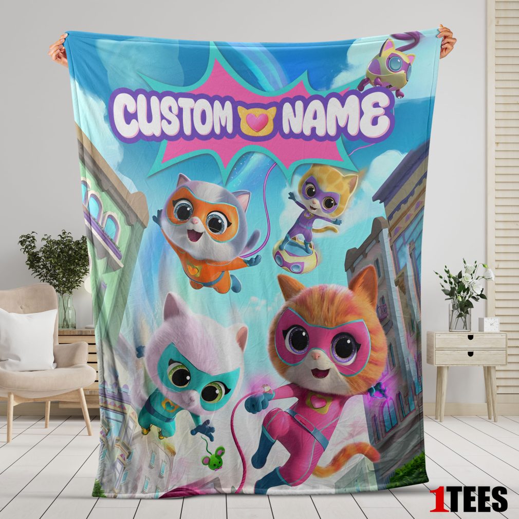 Disney Junior SuperKitties Chibi Cute Fleece Blanket - Customize Blanket