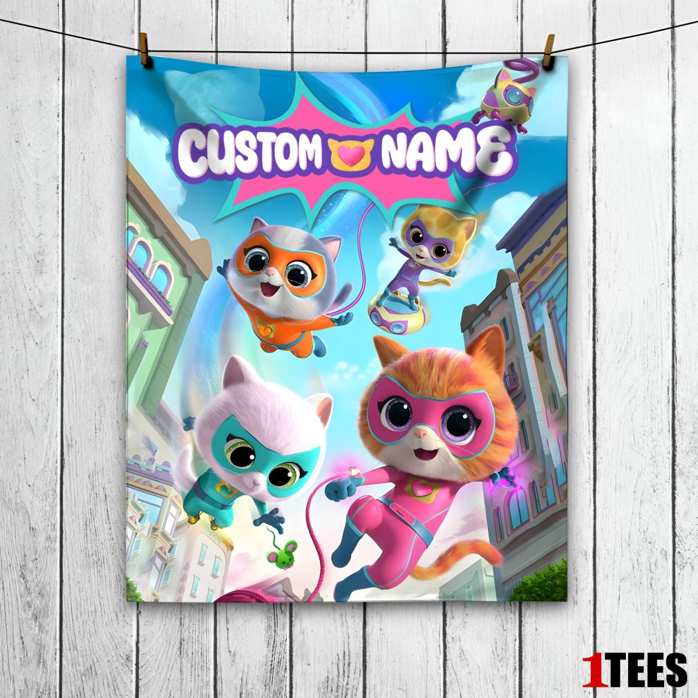 Disney Junior SuperKitties Chibi Cute Fleece Blanket - Customize Blanket