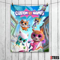 Disney Junior SuperKitties Chibi Cute Fleece Blanket - Customize Blanket
