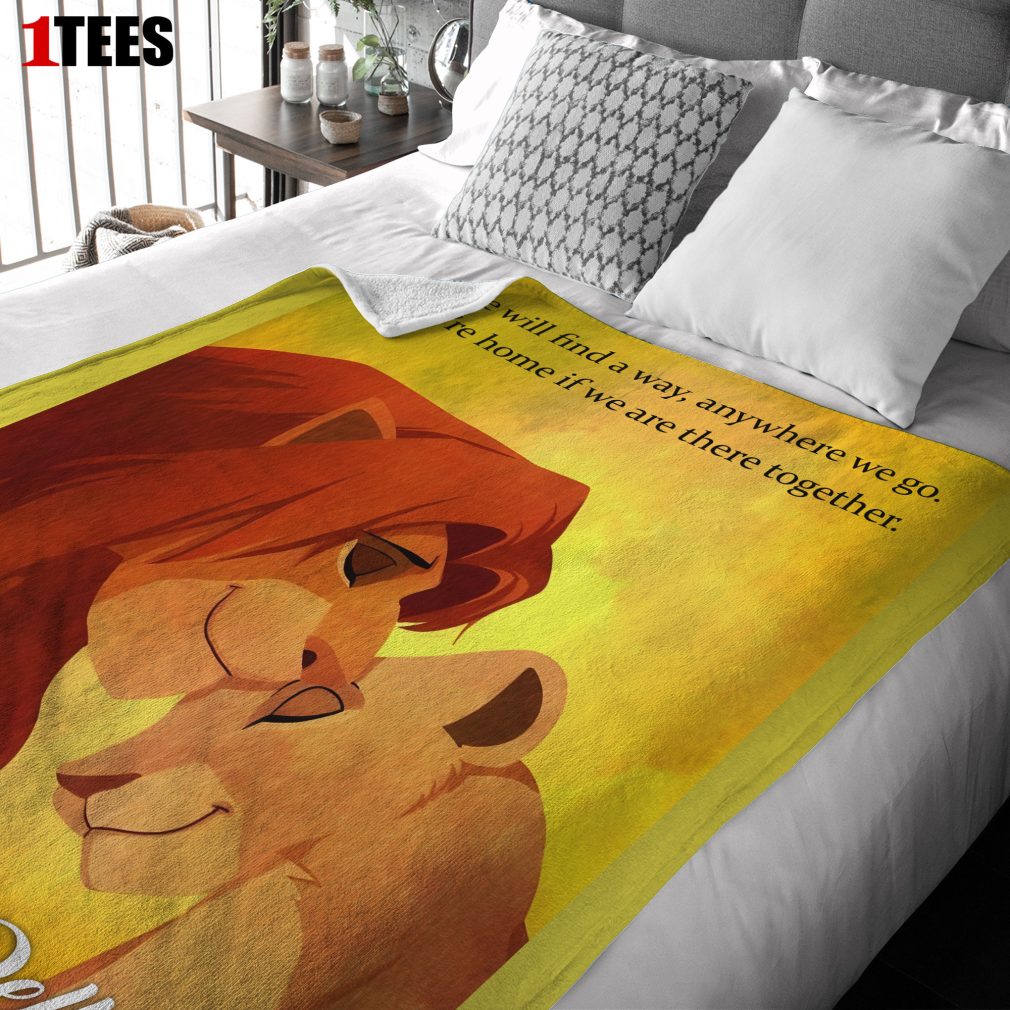 Lion King Simba and Nala Flannel Fleece Customized Blanket
