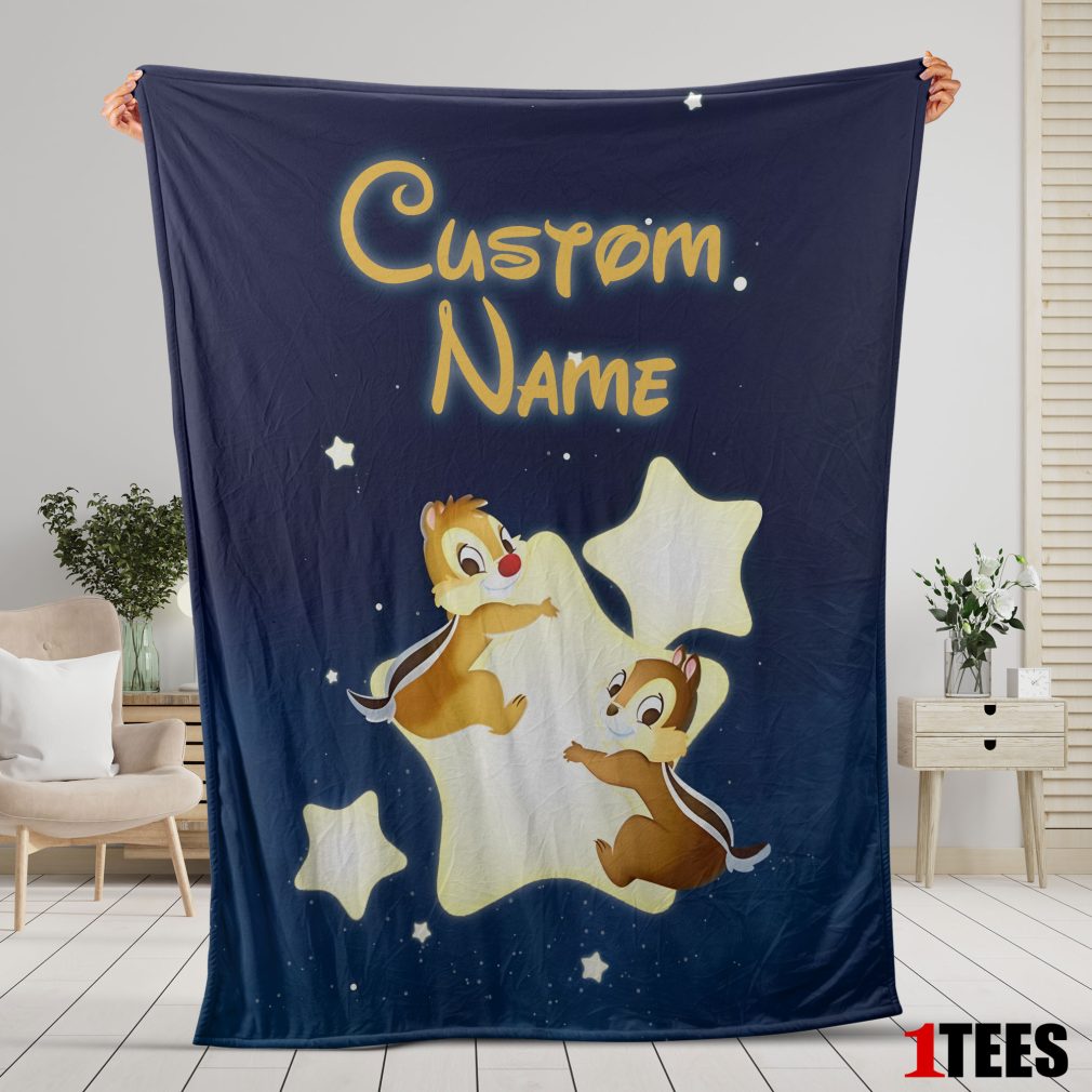 Disney Cartoon Chip And Dale Cute Blanket Fleece Customized Blanket