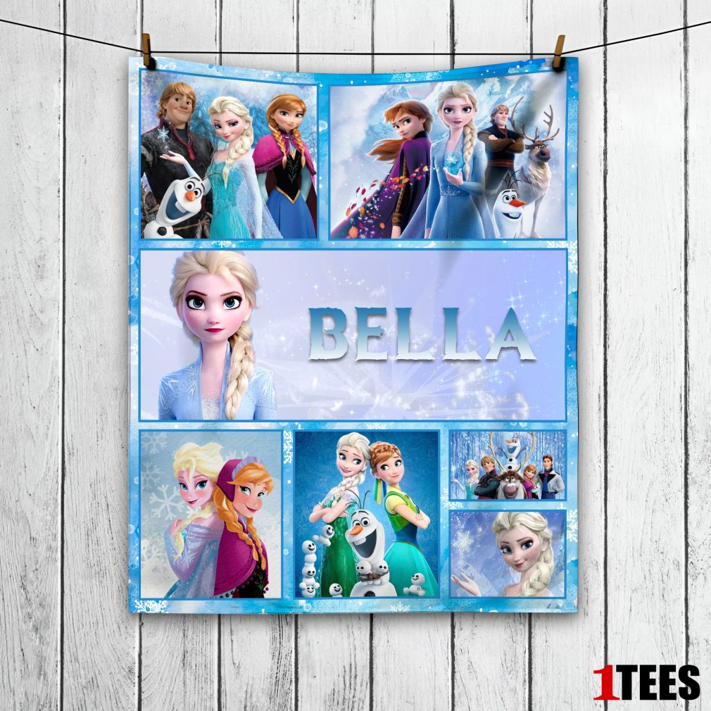 Disney Cartoon Family Frozen Elsa Queen Cute Blanket Fleece Customized Blanket