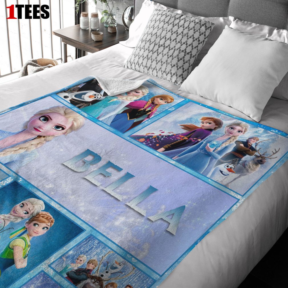 Disney Cartoon Family Frozen Elsa Queen Cute Blanket Fleece Customized Blanket