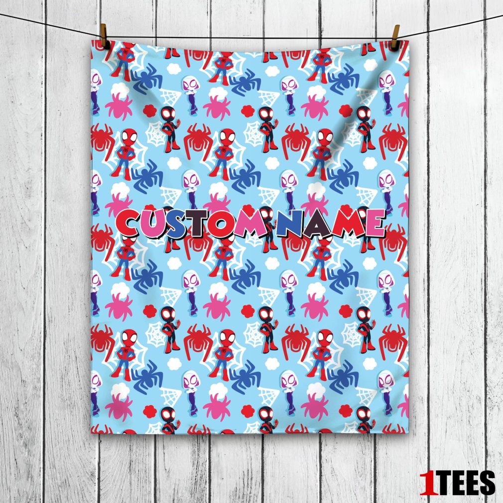 Marvel Superhero Spidey and His Amazing Friends Birthday Cute Blanket Fleece Customized Blanket