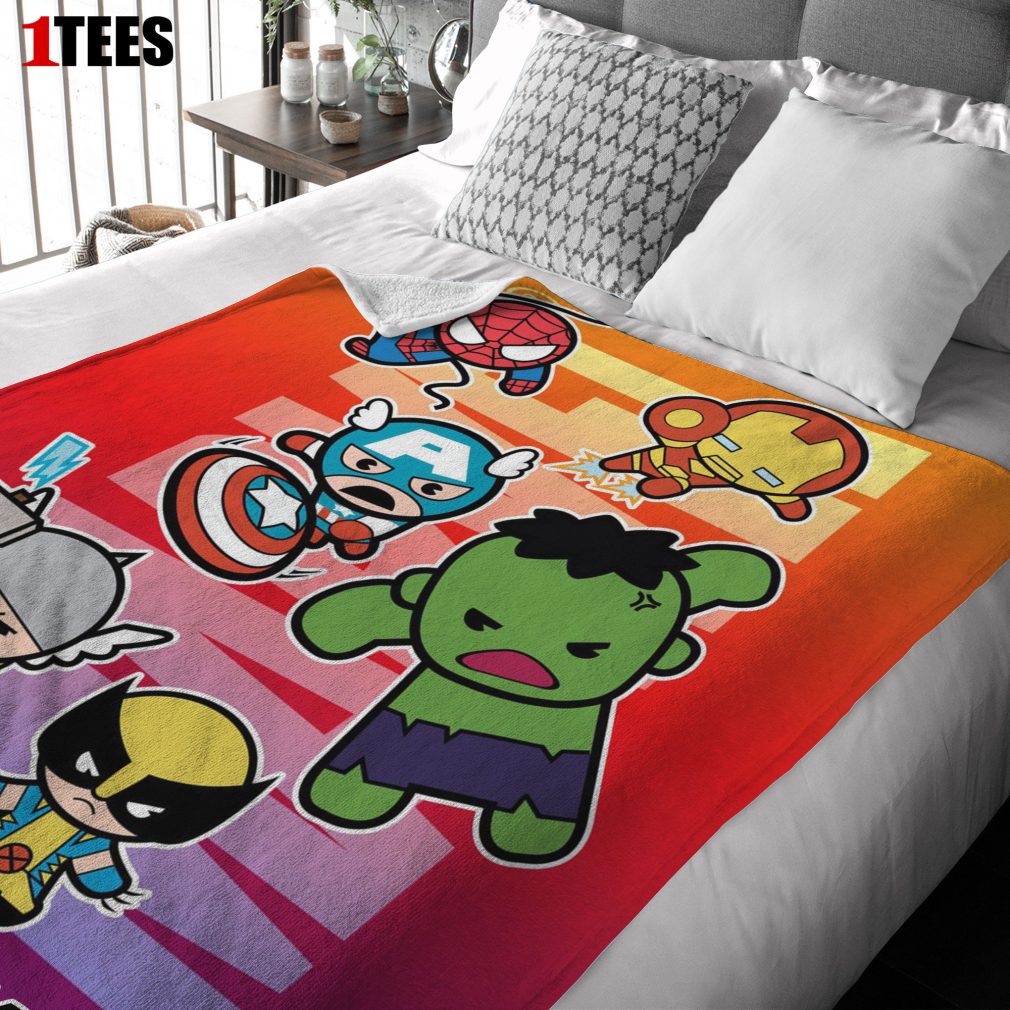 Marvel SuperHero Avengers Skull Friends Birthday Cute Blanket Fleece Customized Blanket