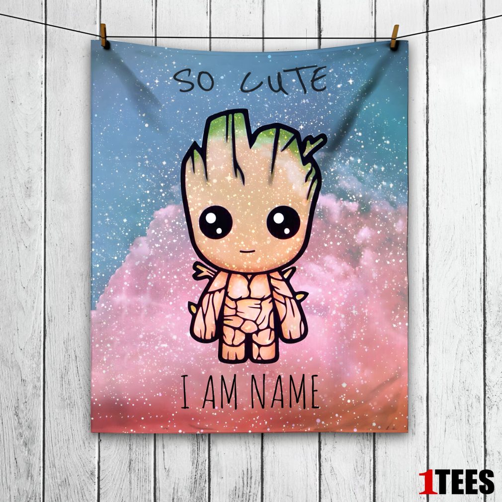Marvel SuperHero Baby Groot and Friends Birthday Cute Blanket Fleece Customized Blanket