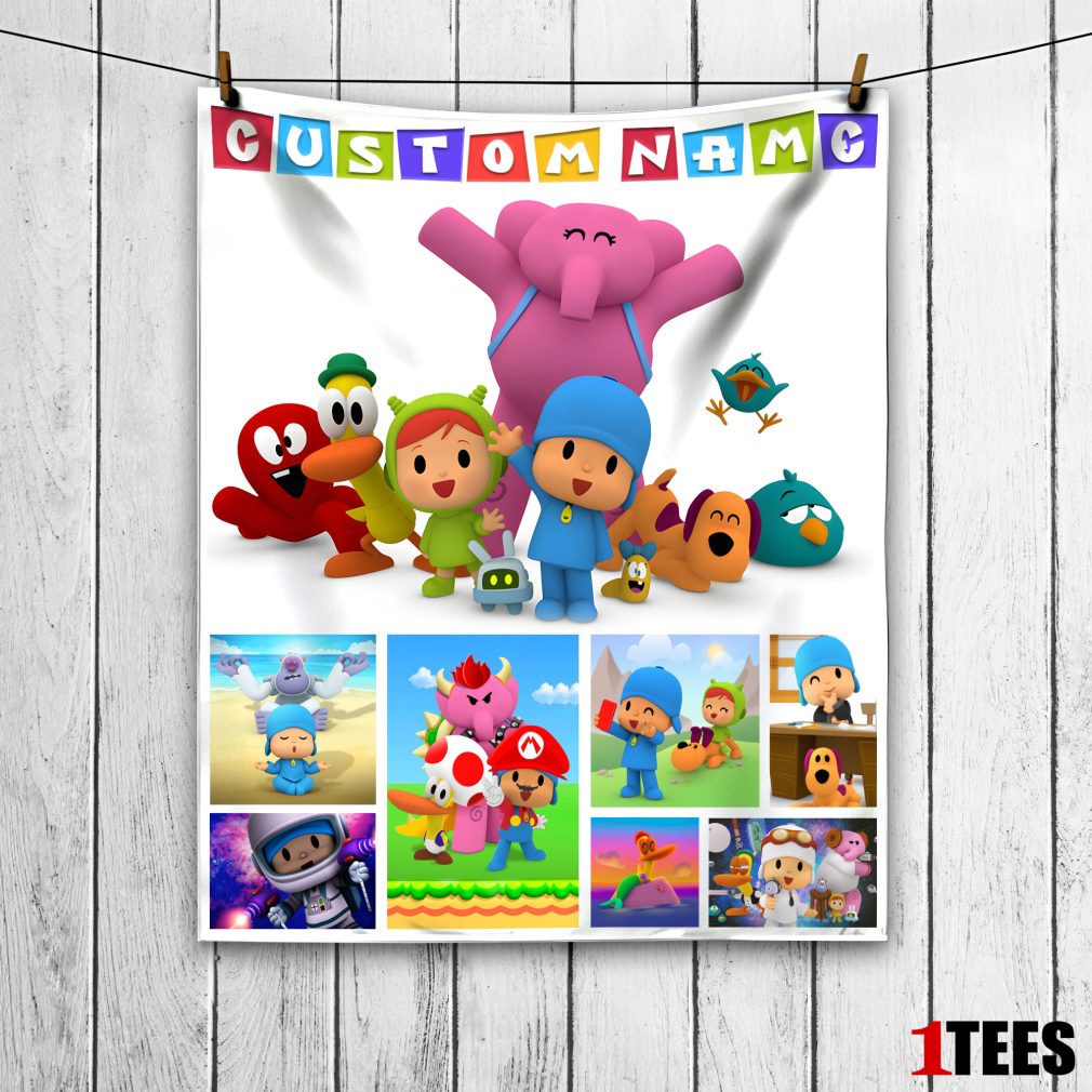 Cartoon Pocoyo Lovely Birthday Party Cute Blanket Fleece Customized Blanket
