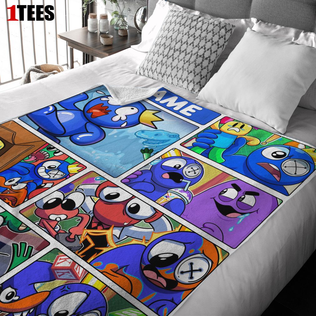 Cartoon Rainbow Friends Roblox Blanket Fleece Customized Blanket