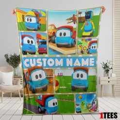 Cartoon Leo The Truck With Friends Blanket Fleece Throw Customized Blanket