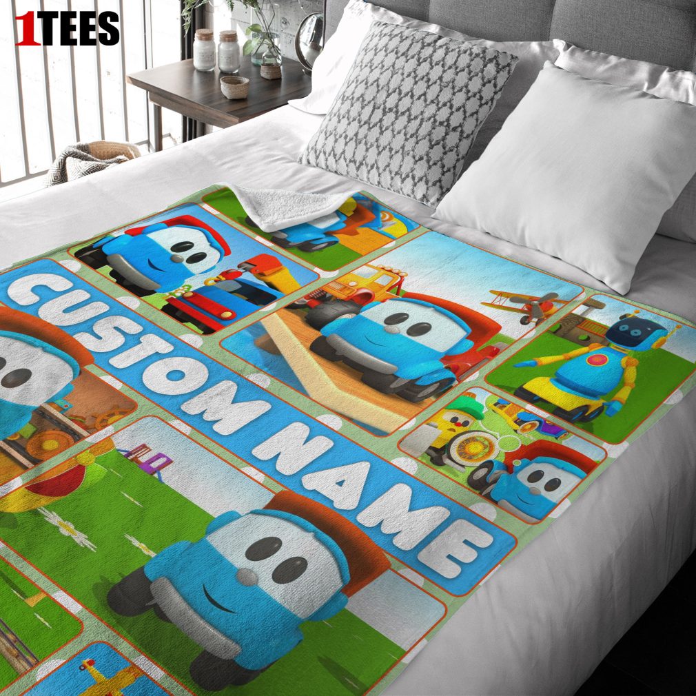 Cartoon Leo The Truck With Friends Blanket Fleece Throw Customized Blanket