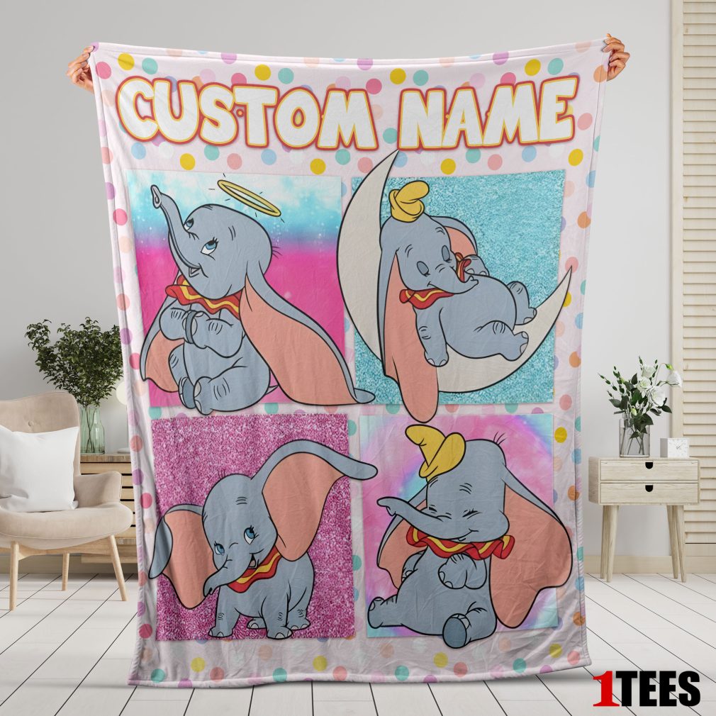Disney Cartoon Baby Girl Elephant Dumbo Velveteen Cute Blanket Fleece Customized Blanket